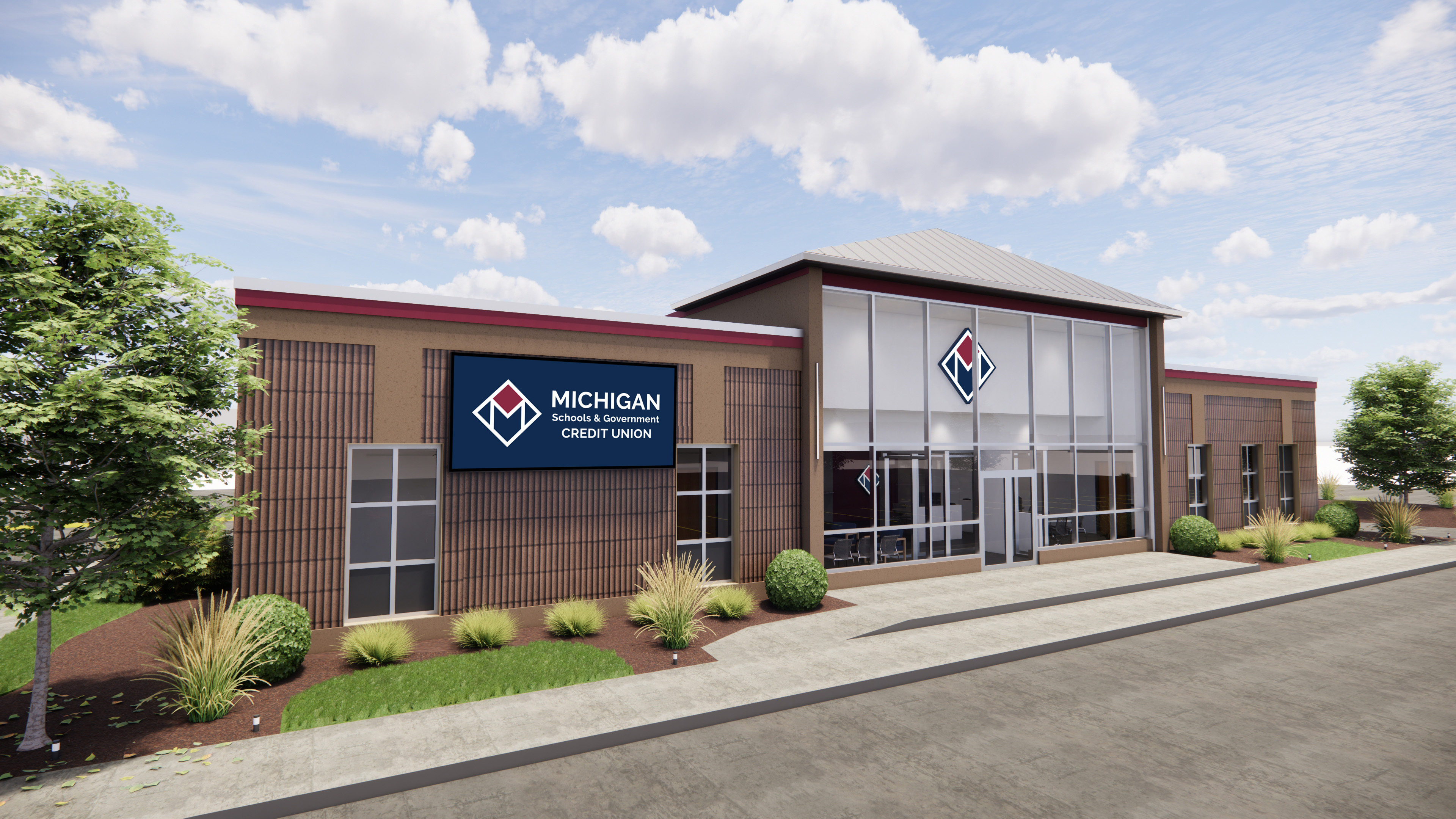 Rendering of new Rochester Hills branch office